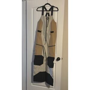 Peak Performance GORE-TEX Ski Winter Pro Bib Pants Size Small Sand Black Color